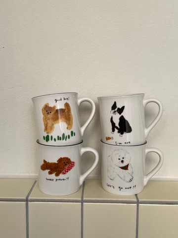 Pola at home X Drawing Table 'mummur' 大容量馬克杯 380ml (單個販售/四種款式可選)