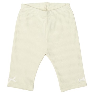 akachan honpo - 5分內搭褲-羅紋-黃綠色