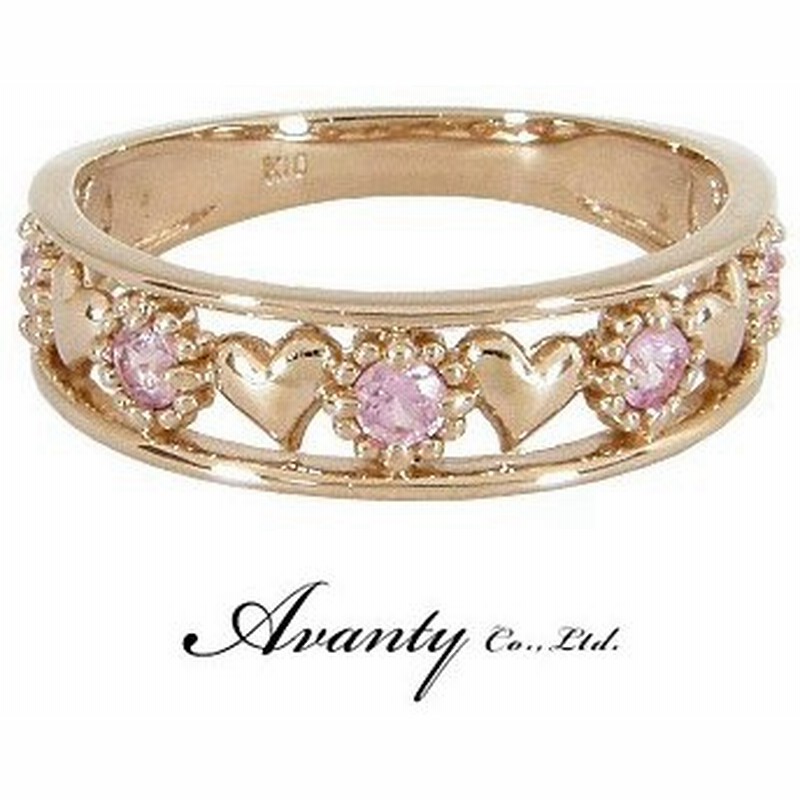 ハートピンキーリング 6つのハート 5つのピンクサファイア 9月誕生石 ピンキーリング K10ピンクゴールド K10pg 1号2号3号4号5号6号7号 通販 Lineポイント最大0 5 Get Lineショッピング