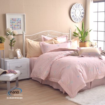 七件式床罩組/純粹好棉100%無異纖精梳純棉/02011菲麗絲