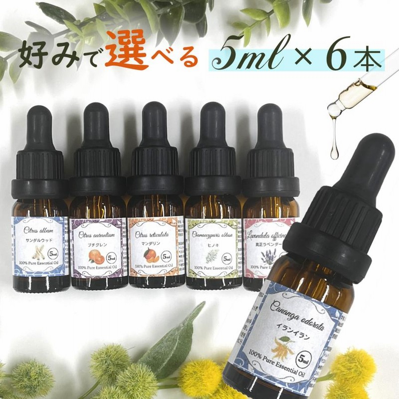 アロマオイル セット 5ml 6本セット スポイト 精油 アロマ
