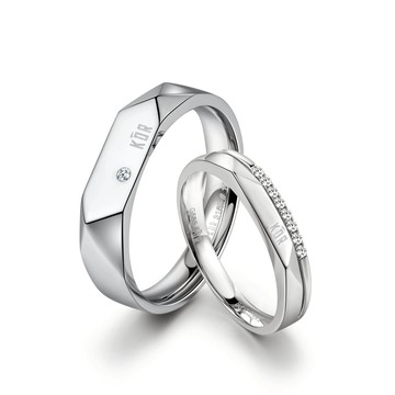 KOR蔻兒鑽石 闖進心窩 鑽石對戒/刻字對戒 /結婚對戒/情侶對戒