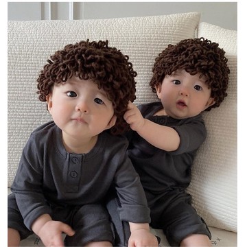 Baby童衣 趣味搞怪爆炸頭帽 寶寶假辮子針織帽 幼童保暖帽 泡麵頭造型帽 88929