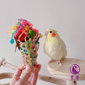 香濃❤冰淇淋掛飾 鸚鵡啃咬玩具 磨嘴拉撕玩具 鳥啃咬玩具 鸚鵡玩具