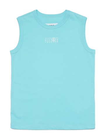 MM6 Maison Margiela Kids - Numbers-print cotton tank top - kids - Cotton - 4 yrs - Blue