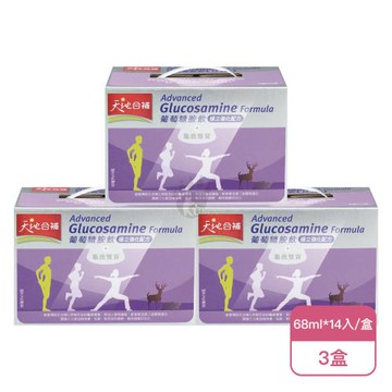 【QUAKER 桂格】天地合補 葡萄糖胺飲 穩立強化配方+龜鹿雙寶X3盒(68ml*14瓶/盒)