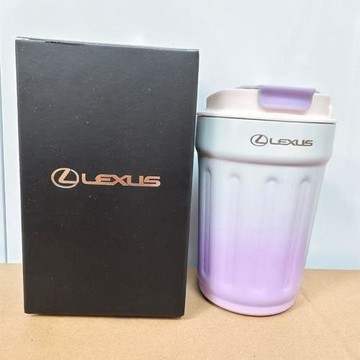 新款316內膽不銹鋼保溫杯奔馳雷克薩斯手提咖啡杯雙飲杯印LOGO
