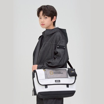 兒童 CONIC 郵差包 - 米白色