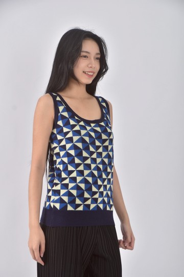 (S) vicky質感無袖綠色上衣