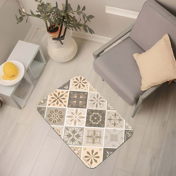 【rubber anne】軟式珪藻土吸水地墊 花璽系列 60x40cm 菱琥