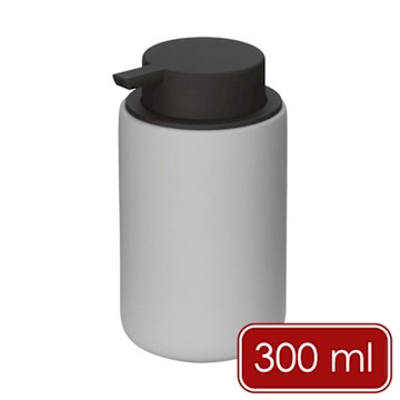 《KELA》Sana好按壓陶製洗手乳罐-象灰300ml-- 按壓瓶 分裝瓶 乳液瓶 沐浴乳罐