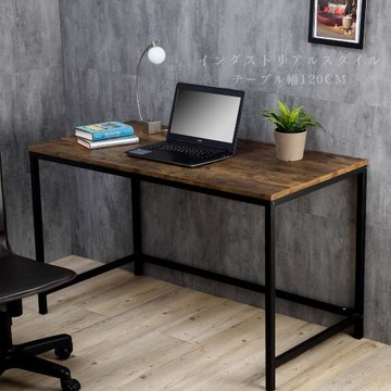 【TKY】木紋工作桌120cm/電腦桌/書桌/辦公桌/抽屜/復古工業風/無插座/MIT