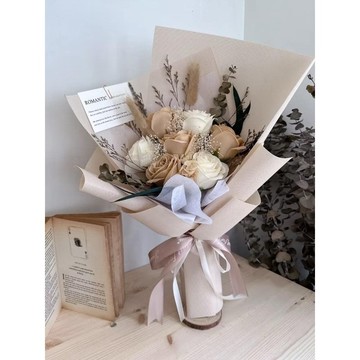 奶茶花束 香皂花 玫瑰花 教師節 花束 香皂花束 大花束 情人節