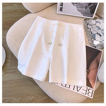 【巴黎精品】現貨+預購 休閒褲寬管長褲-提花流蘇盤扣復古女褲子2色a1jf36