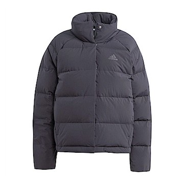 Adidas W Helionic RLX HY3939 女 羽絨外套 立領 保暖 煤炭灰