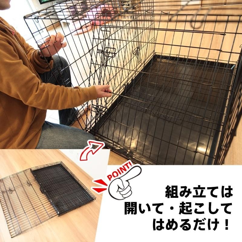 ペットケージ 折りたたみ 大型犬 77×108×70cm XXLサイズ ペットゲージ 犬 ケージ ゲージ 大型 中型犬 ###ペットケージ8005###  | LINEブランドカタログ