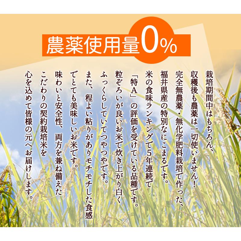 無農薬  米 2kg  無農薬 にこまる 令和5年福井県産 新米入荷 送料無料 無農薬・無化学肥料栽培 玄米