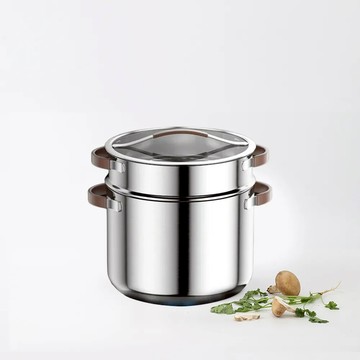 YOUFONE LIFE 304不鏽鋼 ARPHEE MORIA系列 雙耳湯鍋(蒸鍋款) - 28CM