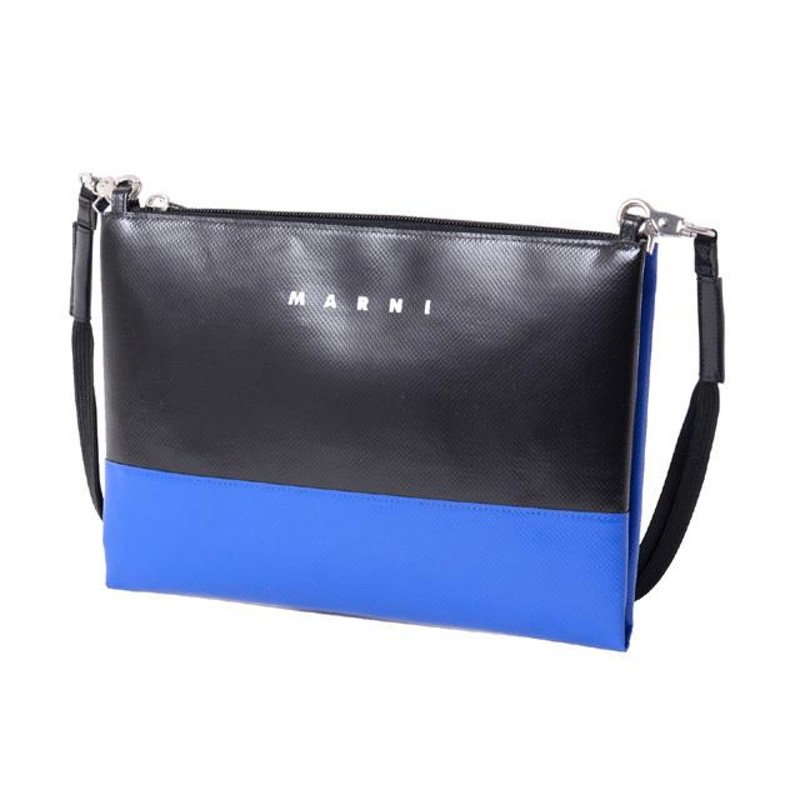 30% OFF マルニ Marni ミニショルダーバッグ PVC ブラックロイヤルブルー | LINEブランドカタログ