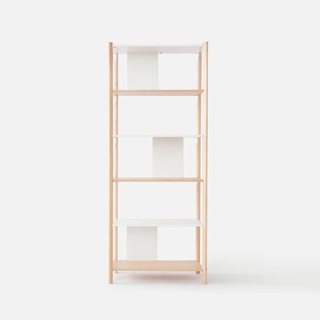 特力屋 竹製六層時尚層架 白