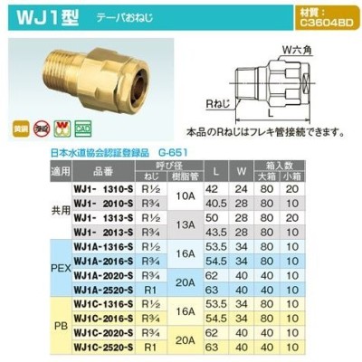 オンダ製作所【WL42-1513-S】ダブルロックジョイント WL42型 銅管変換