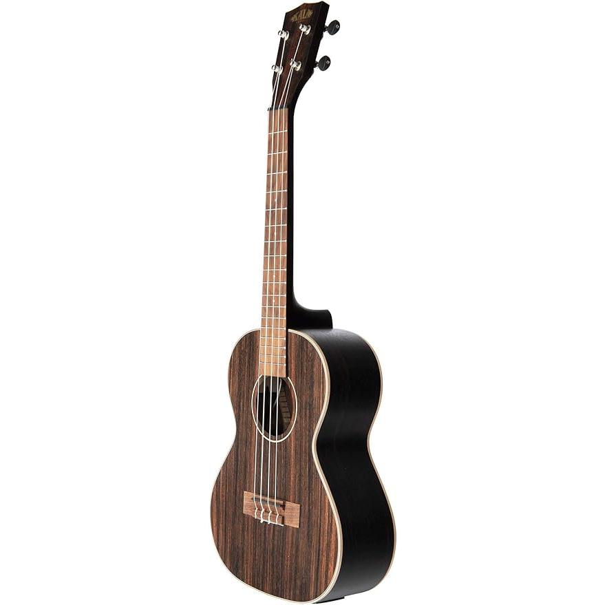 Kala KA-EBY-TE Striped Ebony Series Tenor A E Ukulele w Tuner