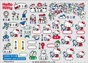 Sanrio 三麗鷗 立體姓名貼紙 HelloKitty A6尺寸