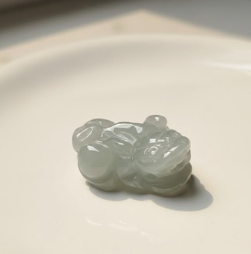 【招財神獸】冰種翡翠貔貅 | 天然緬甸玉翡翠A貨 | 送禮