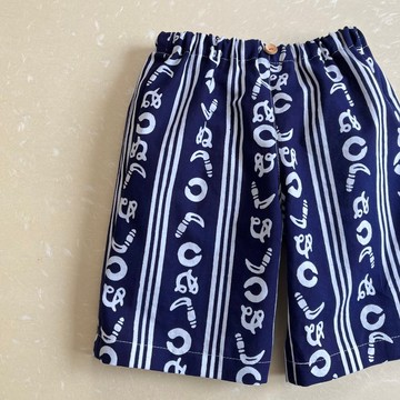 兒童浴衣短褲 Chusen Kamawanu 海軍藍 100-130 定制