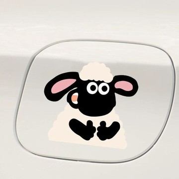 日系車貼💫 可愛小羊圖案貼紙小綿羊肖恩電動車車身汽車裝飾貼畫遮擋劃痕防水 汽車装饰贴