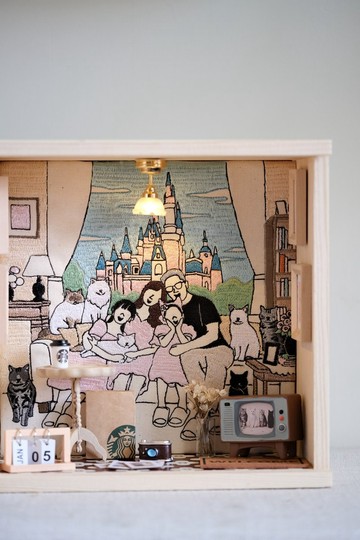 刺繡袖珍屋-大木屋
