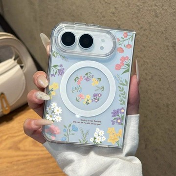 小碎花手機殼適用於蘋果18FOLD簡約小清新18ultra磁吸充電透明殼