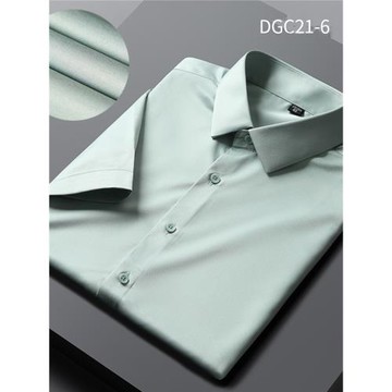 2025夏季淺綠色襯衫男短袖商務休閑職業裝純色半袖襯衣男裝寸衫潮