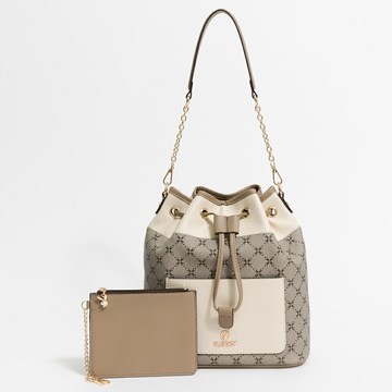 PLAYBOY - 水桶包 L'élégance系列 - 卡其色