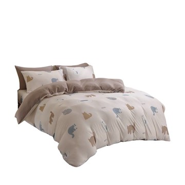 韓版Biome防護單人床包組-懶散貓