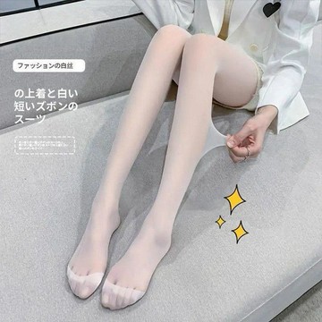 💖夏日必備襪子💖踩腳襪白絲奶白夏季超薄防勾絲甜美薄款白色jk白絲洛麗塔連褲襪