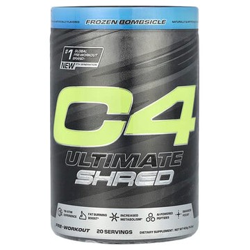 C4 / Cellucor, C4 Ultimate Shred，鍛鍊前配方，冰棒口味，14.3 盎司（406 克）