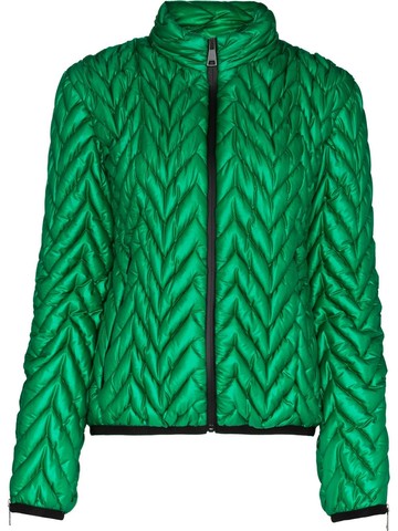 Khrisjoy - quilted zip-fastening jacket - women - Fabric - 1 - Green