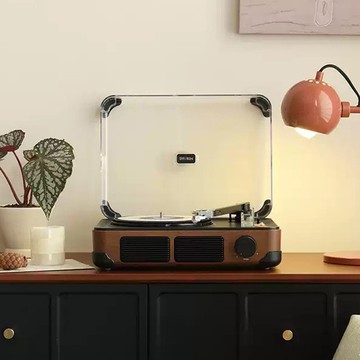 跨時代 一體式黑膠唱片機 內建喇叭 高音質 時尚造型 三色可選