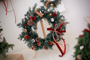 聖誕花圈。聖誕節 花圈