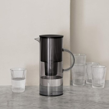 丹麥Stelton│啄木鳥濾水壺2L - 黑(不含濾芯)