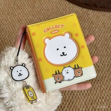☀️臺灣出貨☀️小紅書衕款可愛自嘲熊一宮格卡冊ins風3寸小卡拍立得照片收納卡包 AIJO