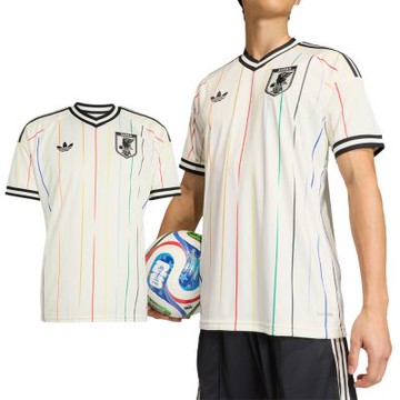 Adidas JFA A JSY 男款 白色 世界盃 日本 客場 球衣 世足賽 吸濕 排汗 V領 短袖 JN1872