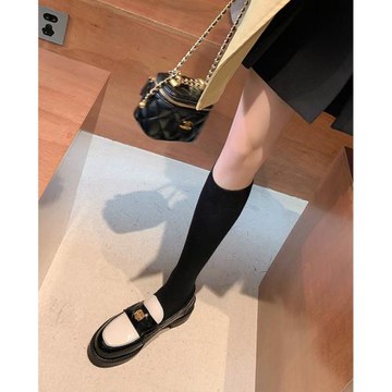 雨絲家~法式金幣樂福鞋女增高厚底jk小皮鞋英倫風新款一腳蹬單鞋