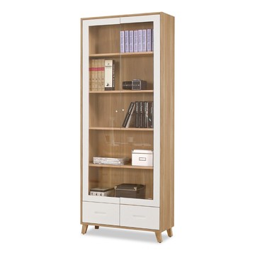 ASSARI-羅德尼2.6尺中抽書櫃(寬80x深40x高200cm)