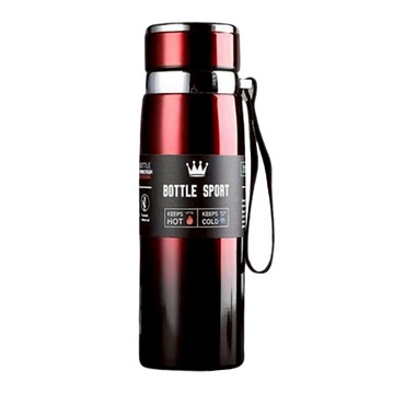 316不鏽鋼真空長效保溫瓶 經典款  漸層紅  800ml  1個