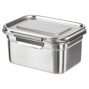 SHIMOYAMA 可冷凍冷藏304不鏽鋼保鮮便當盒 1L  1個  不鏽鋼色