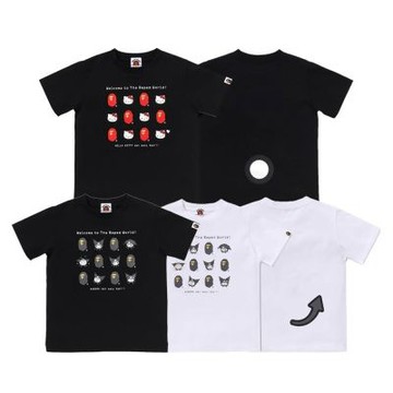 Sanrio x Bape 短T 童裝 酷洛米 12宮格 黑/白 凱蒂貓 黑 1M2331090