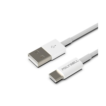 POLYWELL USB Type-A To Type-C 3A 18W 充電傳輸線 /1M