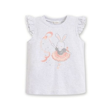 芭蕾舞小兔子花朵邊上衣